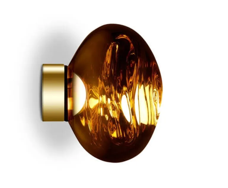 Melt Surface mini væglampe / loftlampe, guld