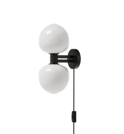 Memoir 2 væglampe 120, sort/opal