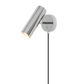 MIB 6 væglampe, krom