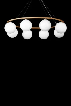 Miira 8 Oval lysekrone, messing/opal