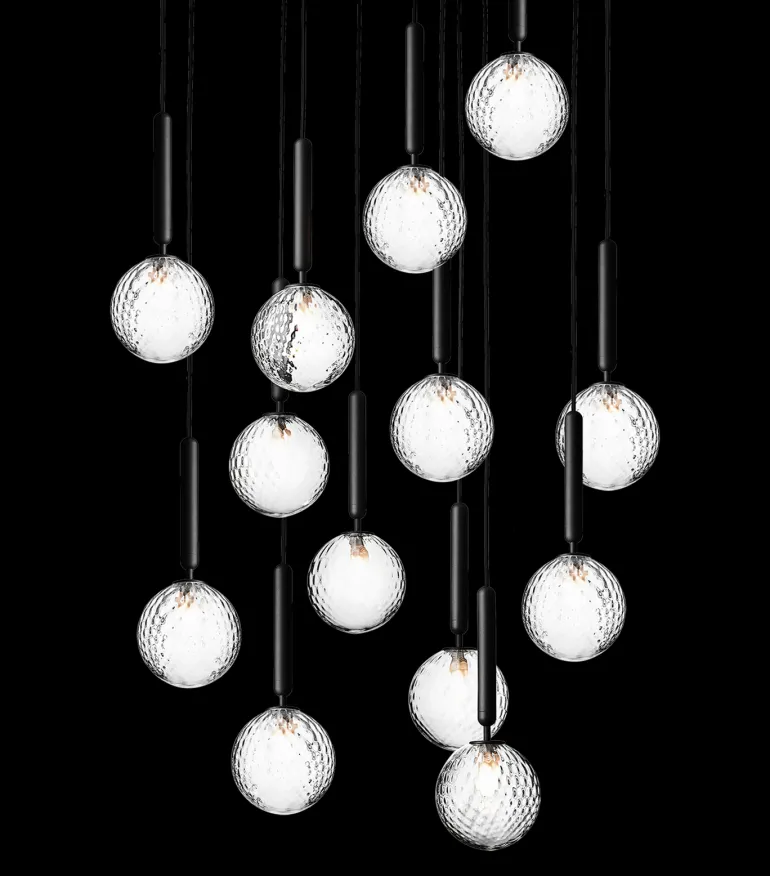 Miira 13 pendel, grå/klar