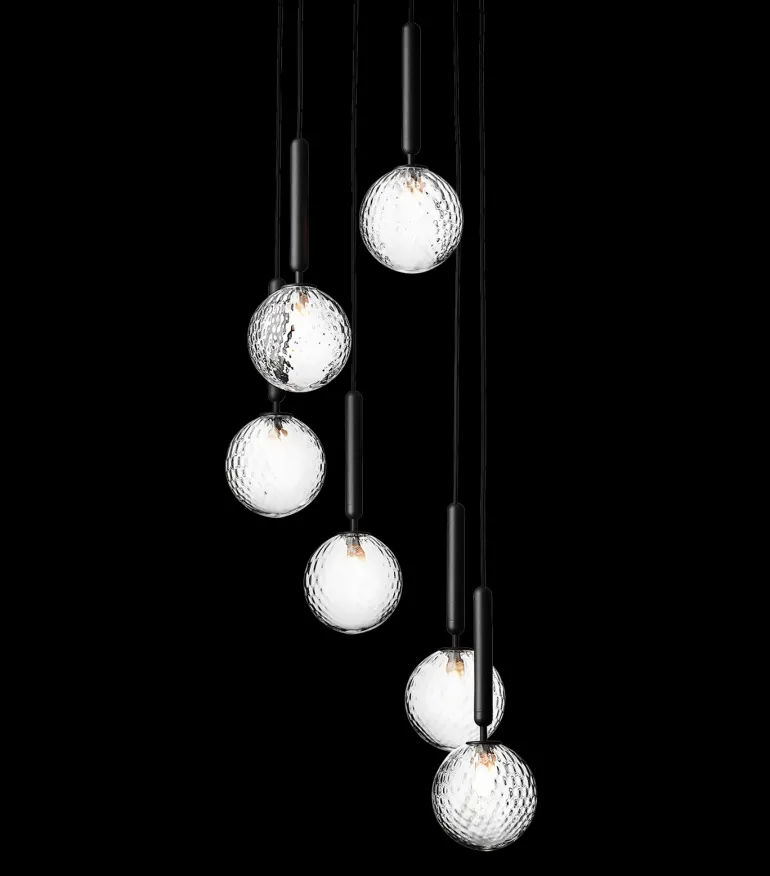 Miira 6 pendel, grå/klar