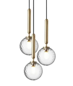 Miira 3 pendel, messing/klar