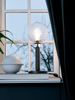 Miira bordlampe, grå/klar