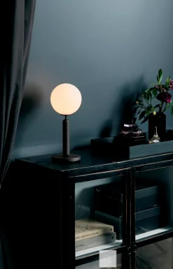 Miira bordlampe, grå/opal