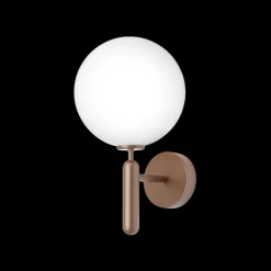 Miira Outdoor væglampe, mørk bronze/opal