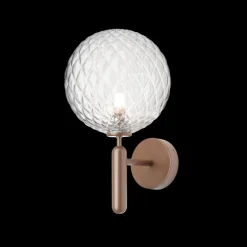 Miira Outdoor væglampe, mørk bronze/klar