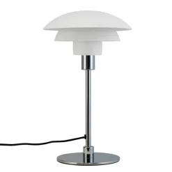 Morph D21 bordlampe, hvid/krom
