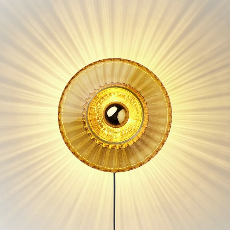 New Wave Optic væglampe, amber
