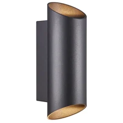 Nico Round 22 udendørs væglampe, sort