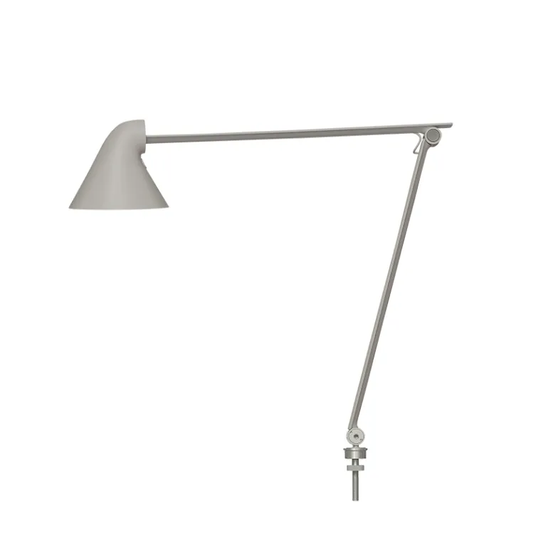 NJP bordlampe m/Ø10 pind, lys alu grå