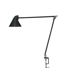 NJP bordlampe m/bordklemme, sort