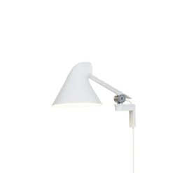 NJP væglampe m/kort arm, hvid
