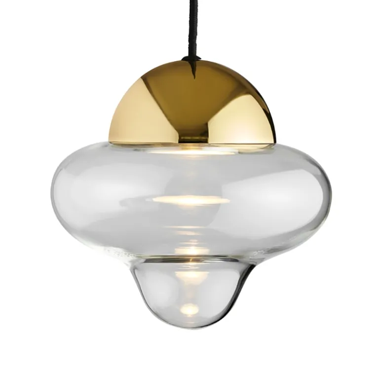 Nutty pendel, klar/guld