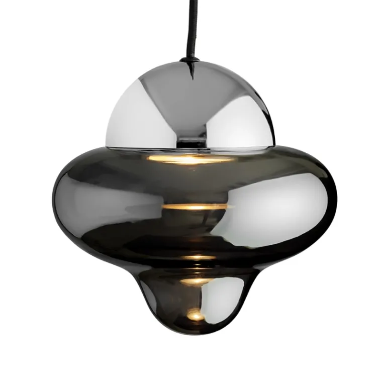 Nutty pendel, smoke/krom