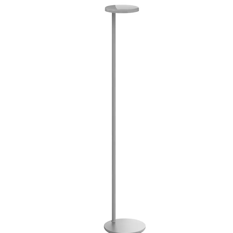 Oblique gulvlampe USB-C, blank grå