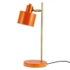 Ocean bordlampe, orange/messing