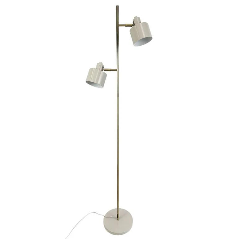 Ocean gulvlampe, beige/messing