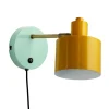 Ocean væglampe, karry/messing/turkis
