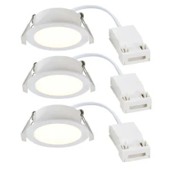 Olea 3-kit indbygningsspot, hvid