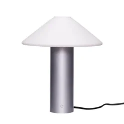 Orbit bordlampe, metallic sølv