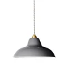 Original 1227 Midi Wide pendel, messing/grå