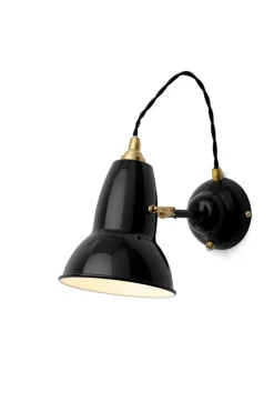 Original 1227 væglampe, messing/sort