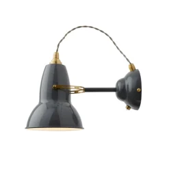 Original 1227 væglampe, messing/grå