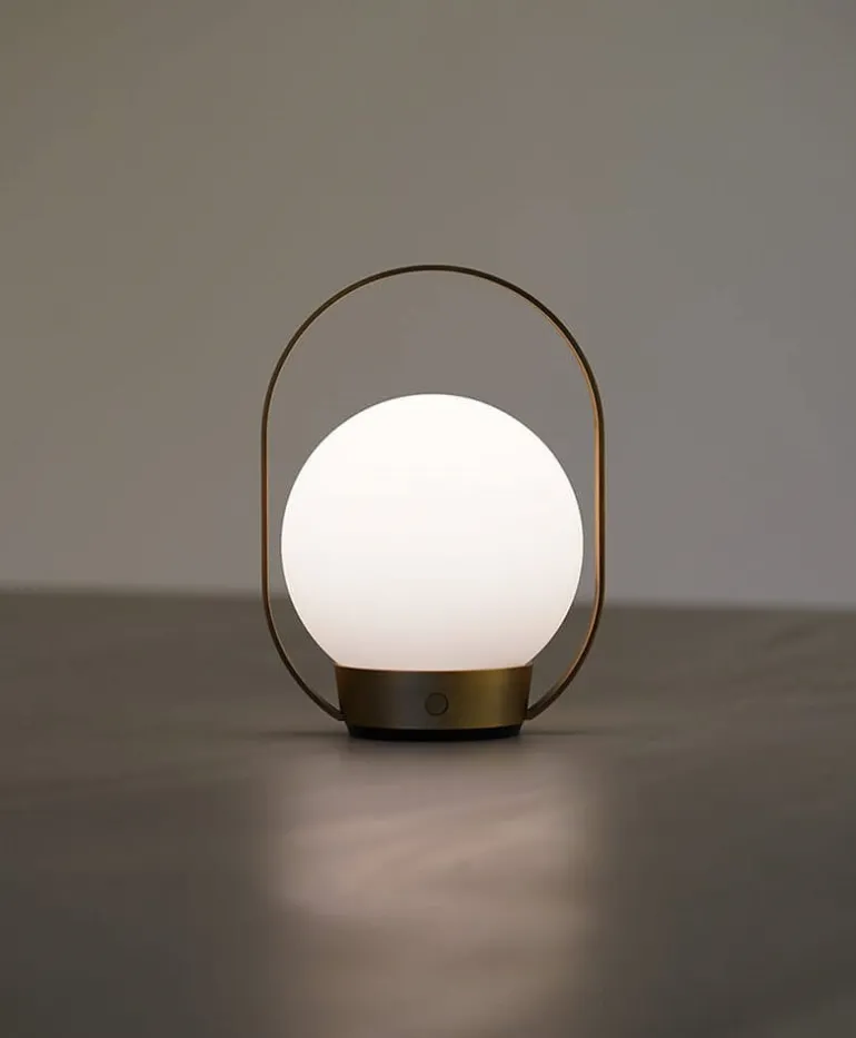 Palla T1 batterilampe / bordlampe, bruneret messing