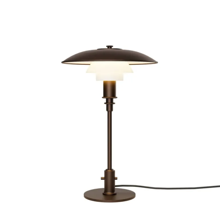 PH 3/2 bordlampe, aged brass/opal