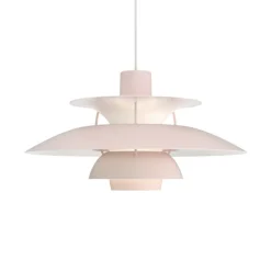 PH 5 pendel, monokrom lys rosa