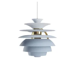 PH Snowball pendel, dusty blue/messing