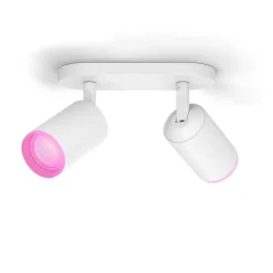 Philips Hue Fugato White and Color Ambiance dobbelt spot, hvid