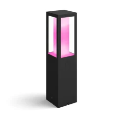 Philips Hue Impress White and Color Ambiance udendørs piedestal / pullert basesæt, sort