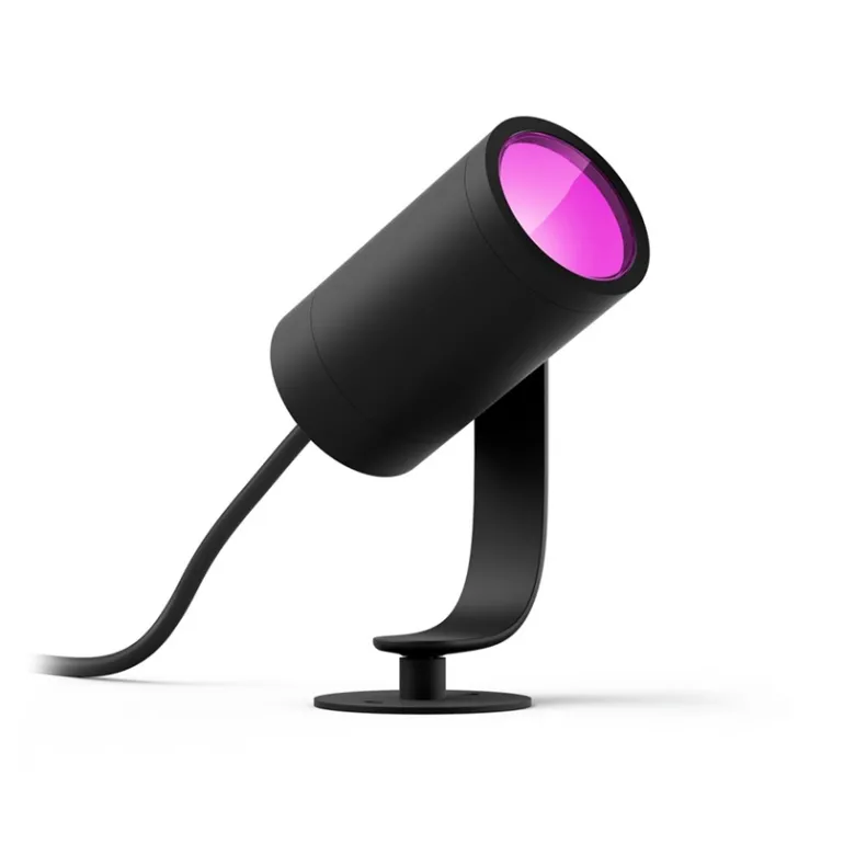 Philips Hue Lily White and Color Ambiance udendørs spike spot extension, sort