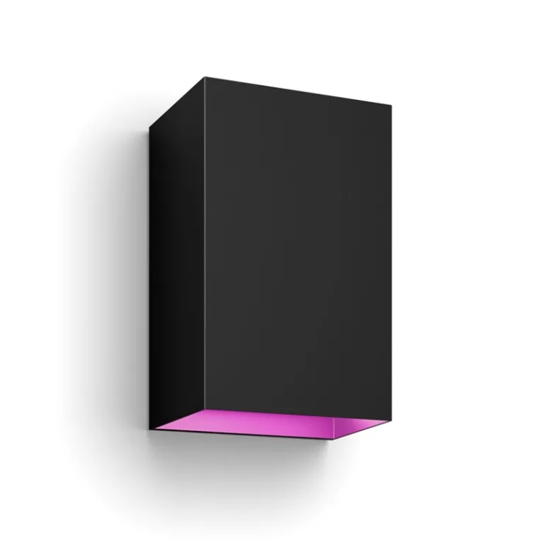 Philips Hue Resonate White and Color Ambiance udendørs væglampe, sort