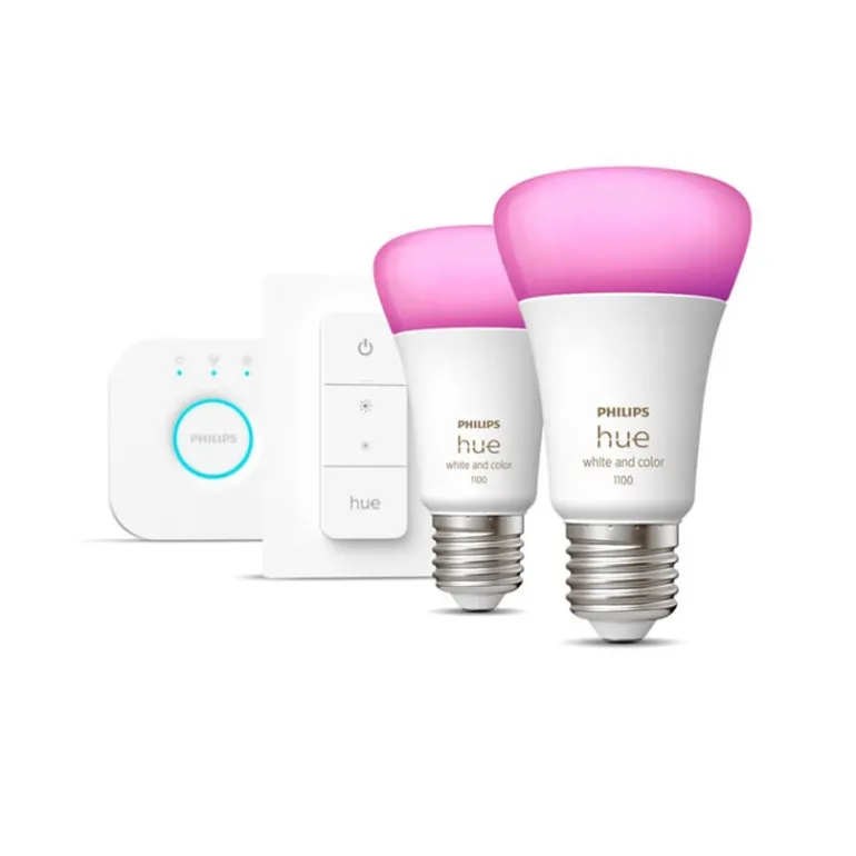 Philips Hue White and Color Ambiance Startsæt 9W LED E27 (2-sæt)
