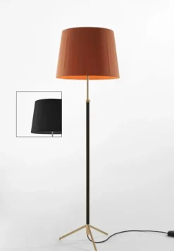 Pie de salón Gulvlampe G1 sort/messing