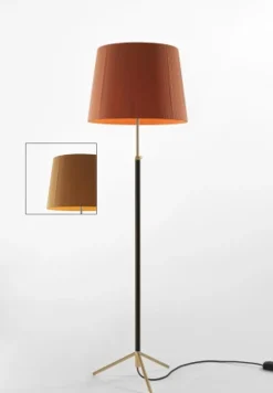 Pie de salón Gulvlampe G1 sennep/messing