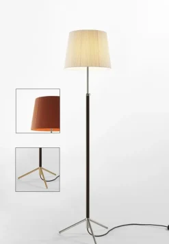 Pie de salón Gulvlampe G3 terracotta/messing