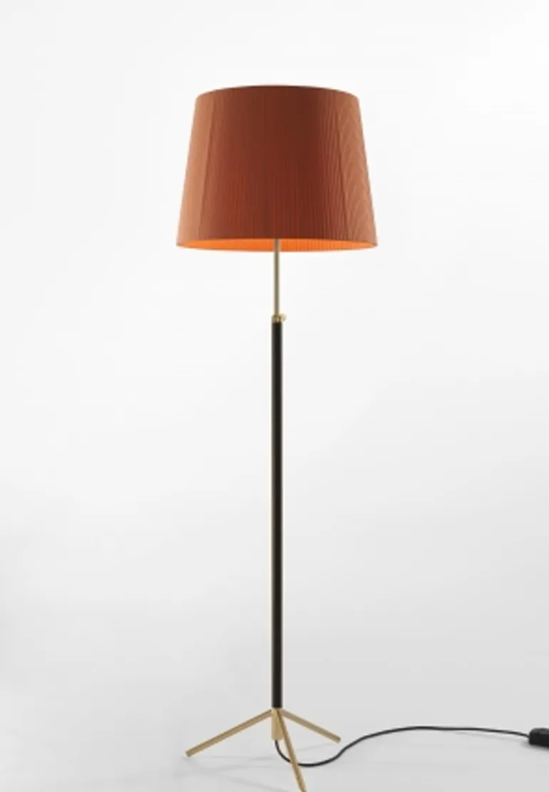 Pie de salón Gulvlampe G1 terracotta/messing