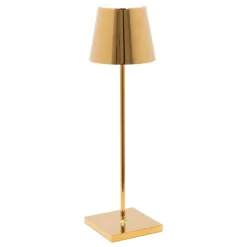 Poldina batterilampe / bordlampe, blank guld