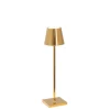 Poldina micro batterilampe / bordlampe, blank guld