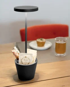 Poldina Reverso batterilampe / bordlampe, mørkegrå