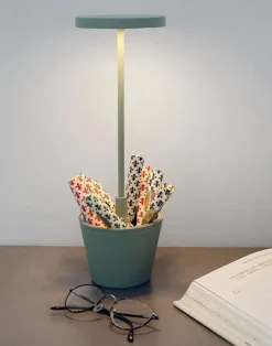 Poldina Reverso batterilampe / bordlampe, salviegrøn