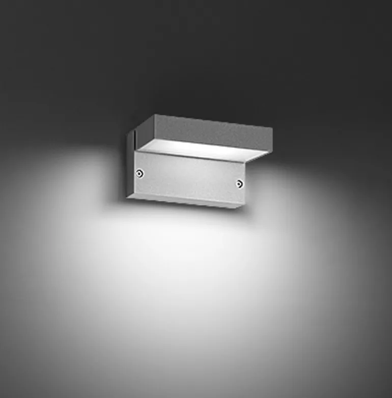 POLO+ 2 11, indendørs / udendørs væglampe, grå