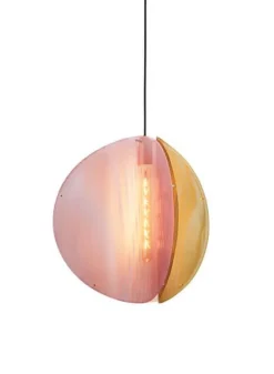 Proxima pendel, messing/askegrå/jaipur lysrød