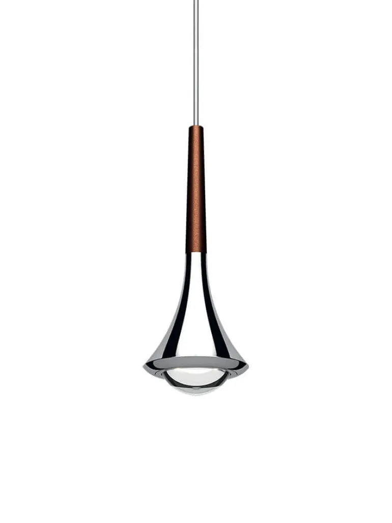 Rain pendel, kobberfarvet bronze/krom