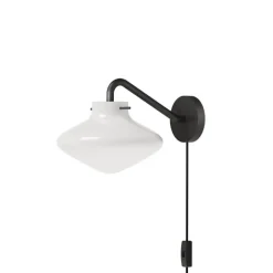 Repose væglampe 175, sort/opal