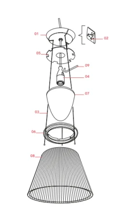 Reservedel: Anti-dust skærm til Flos Romeo Moon S2